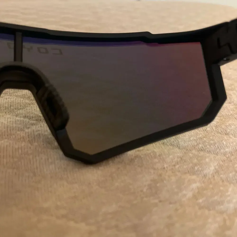 Coyote Cobra Polarized Shield Sunglasses Green Mirror Lens Sport Cycling Hiking